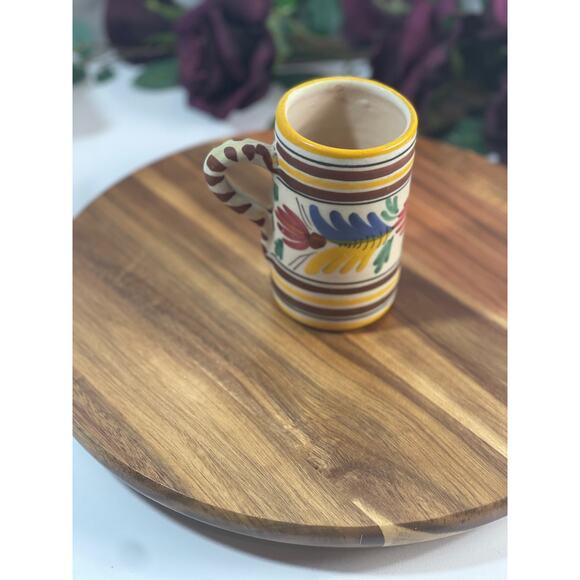 Unique Signed Artisan Hand-Painted Ceramic Mug | 5" Tall - Picture 4 of 6